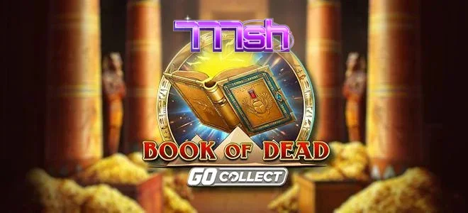 Cenário de templo egípcio submerso com elementos do jogo Book of Dead GO Collect